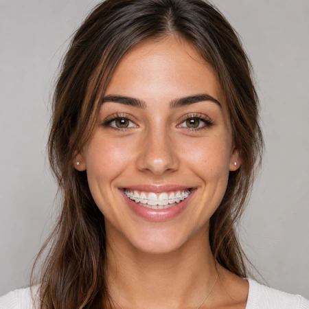 Smiling Young Woman with Six Month Braces