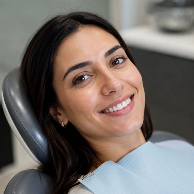 woman dental chair